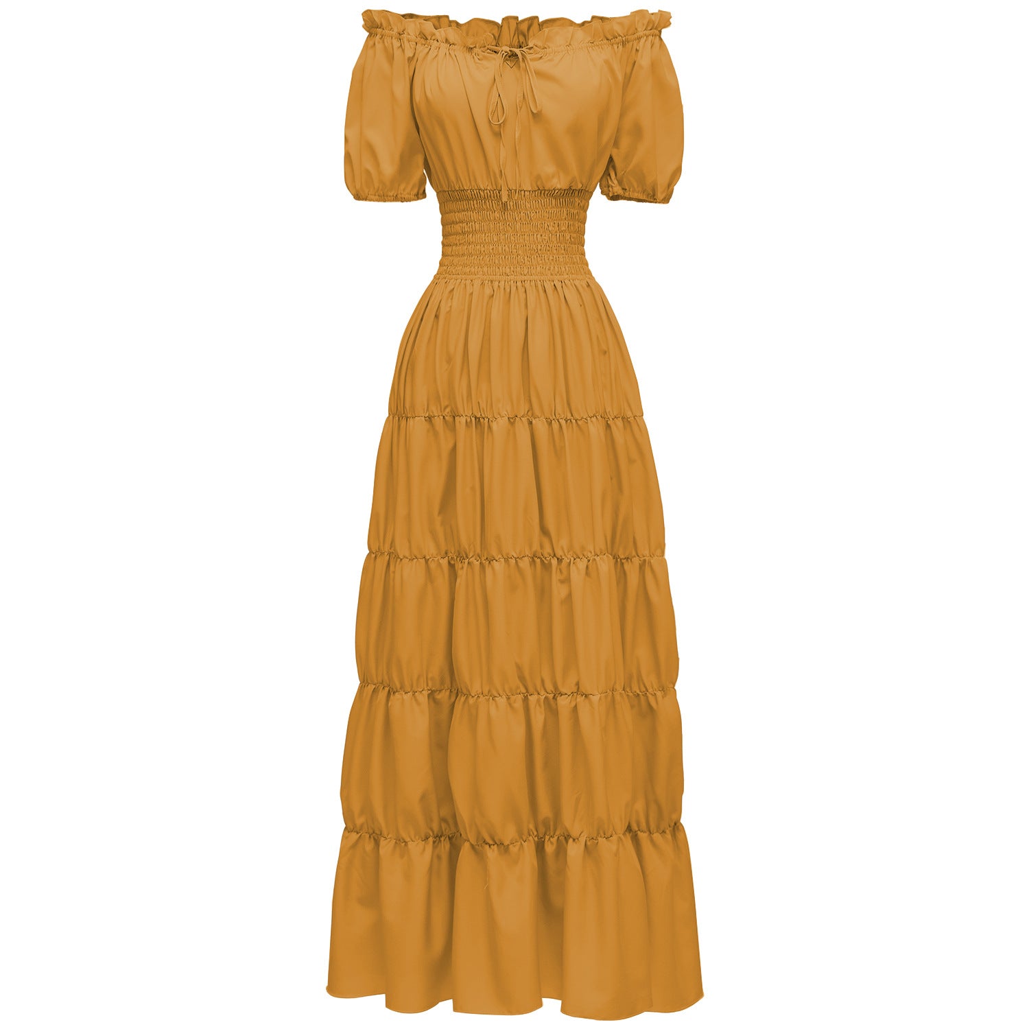 AIZA™ – Classic Corset Long Retro Maxi Dress