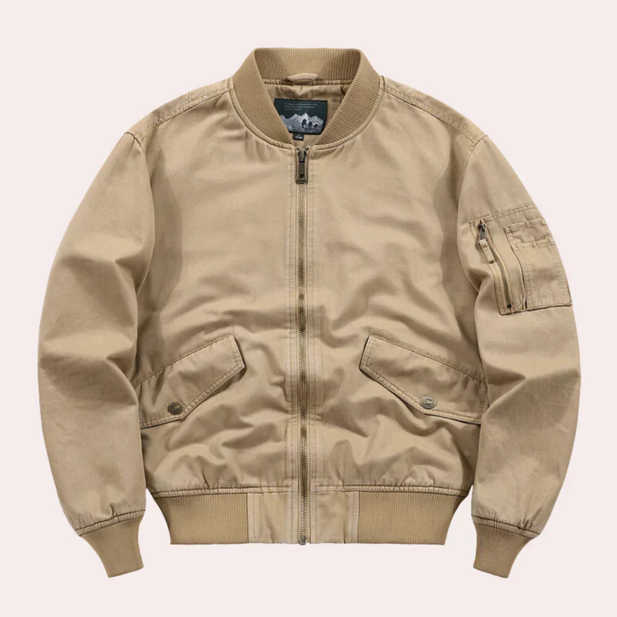 Corbin | Klassiek bomberjack voor heren met zijzakken - stijlvolle lichtgewicht jas met rits voor casual & outdoorkleding