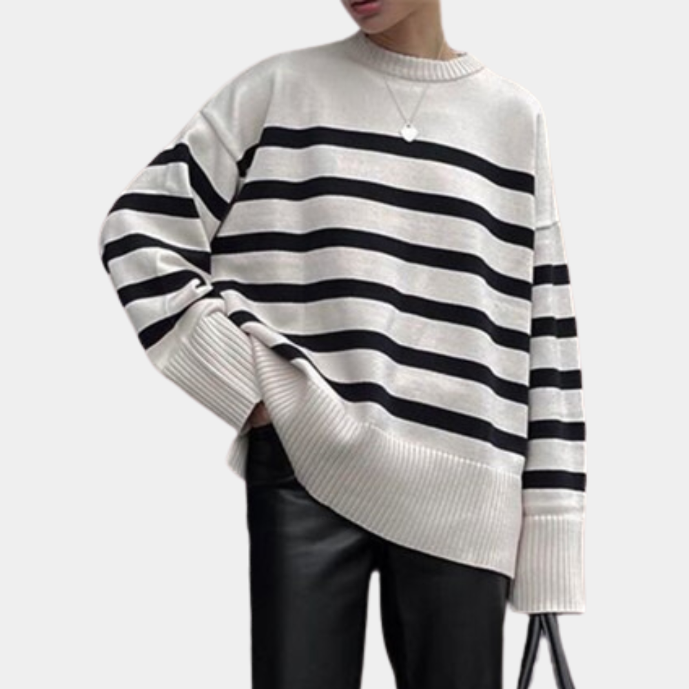 ALEXY - Gestreepte Oversized Dames Sweater