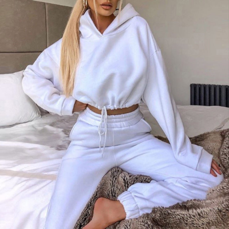 Lisa - Modieuze loungewear set met cropped hoodie en joggingbroek