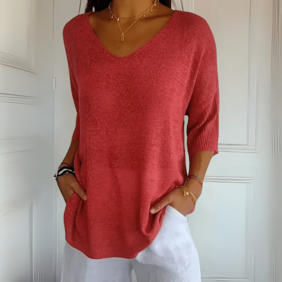 Anna | Gebreide V-hals top