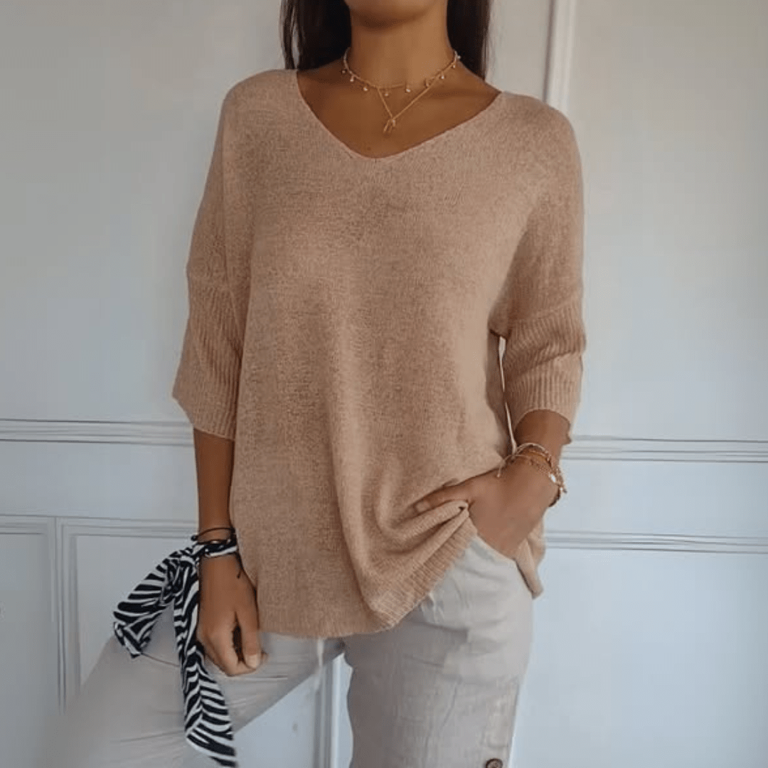 Anna | Gebreide V-hals top