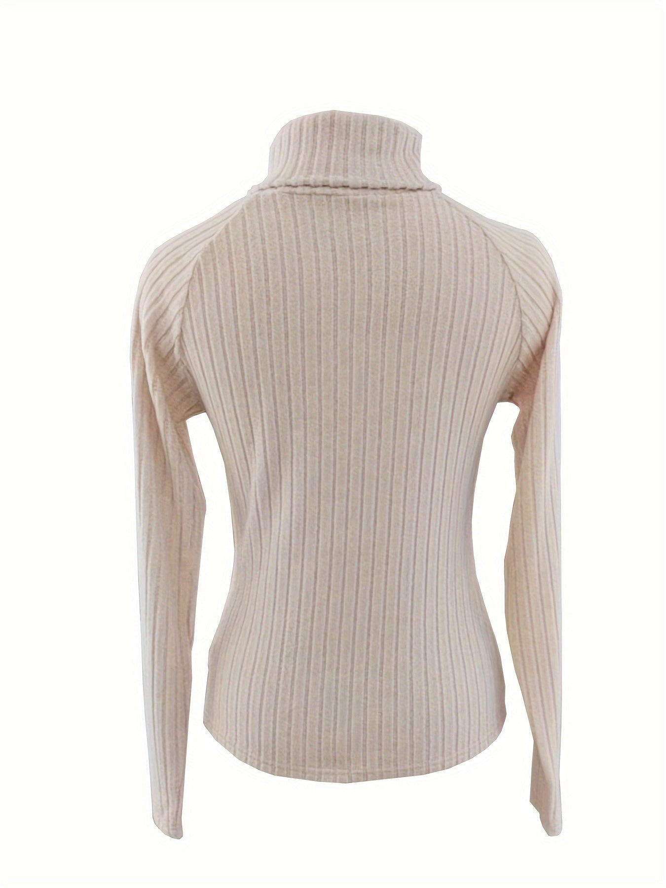 Aitana | Geribde coltrui voor dames - Elegante knoopdetails, slanke pasvorm, comfortabele trui
